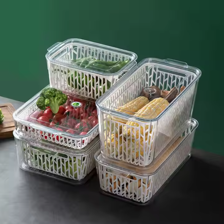 New type plastic fruit vegetable food storage container for refrigerator