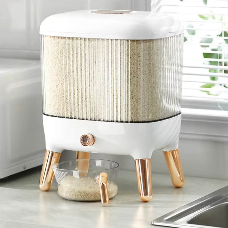 Plastic Sealed Rice Tank household rice storage Container box With Lid Multifunction 10kg Rice Box for Kitchen