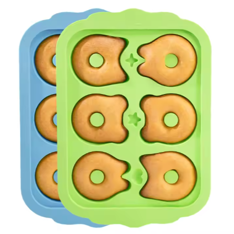 6 in 1 Resin Silicone Baking Set Muffin & Donut Mold DIY Cake Tools & Pan Food Commercial Use Includes Decorations-Packaged Box