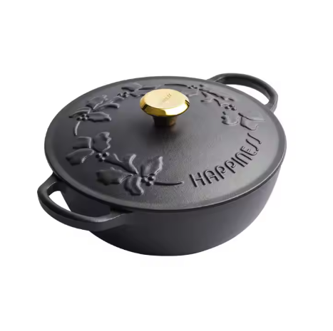 Cast Iron Enamel Pot Stew Multi-Functional Household Soup Non-Stick Pot Induction Cooker Universal Cast Iron Pot