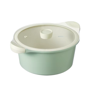 28cm Simple Marble Pot BPA-Free Non-Stick Granite Casserole Durable Kitchen Cooking Hot Pot with Stainless Steel Handle Soup