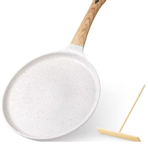 20CM Aluminum round Pizza skillet Crepe omelette tortilla Mille Flapjack pan Bakelite handle Non-stick food grade household