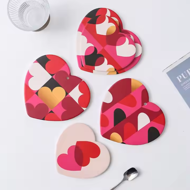 Wholesale Customization Kitchen Decor Hot Pad Tile Trivet Ceramic Coaster Pot Trivet