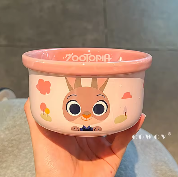 Cartoon Ceramic Bowl with Gift Box for Gift and School Use