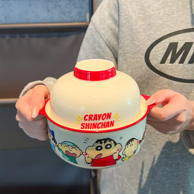 Crayon Shin-chan Handpainted Ceramic Bowl Cute