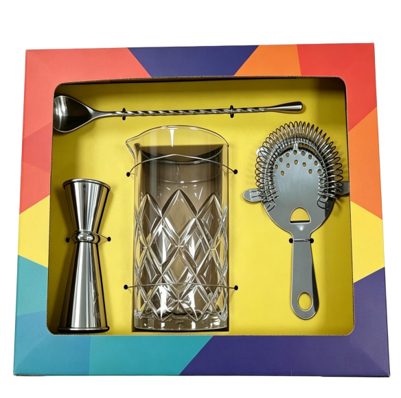 Crystal glass cup shaker set